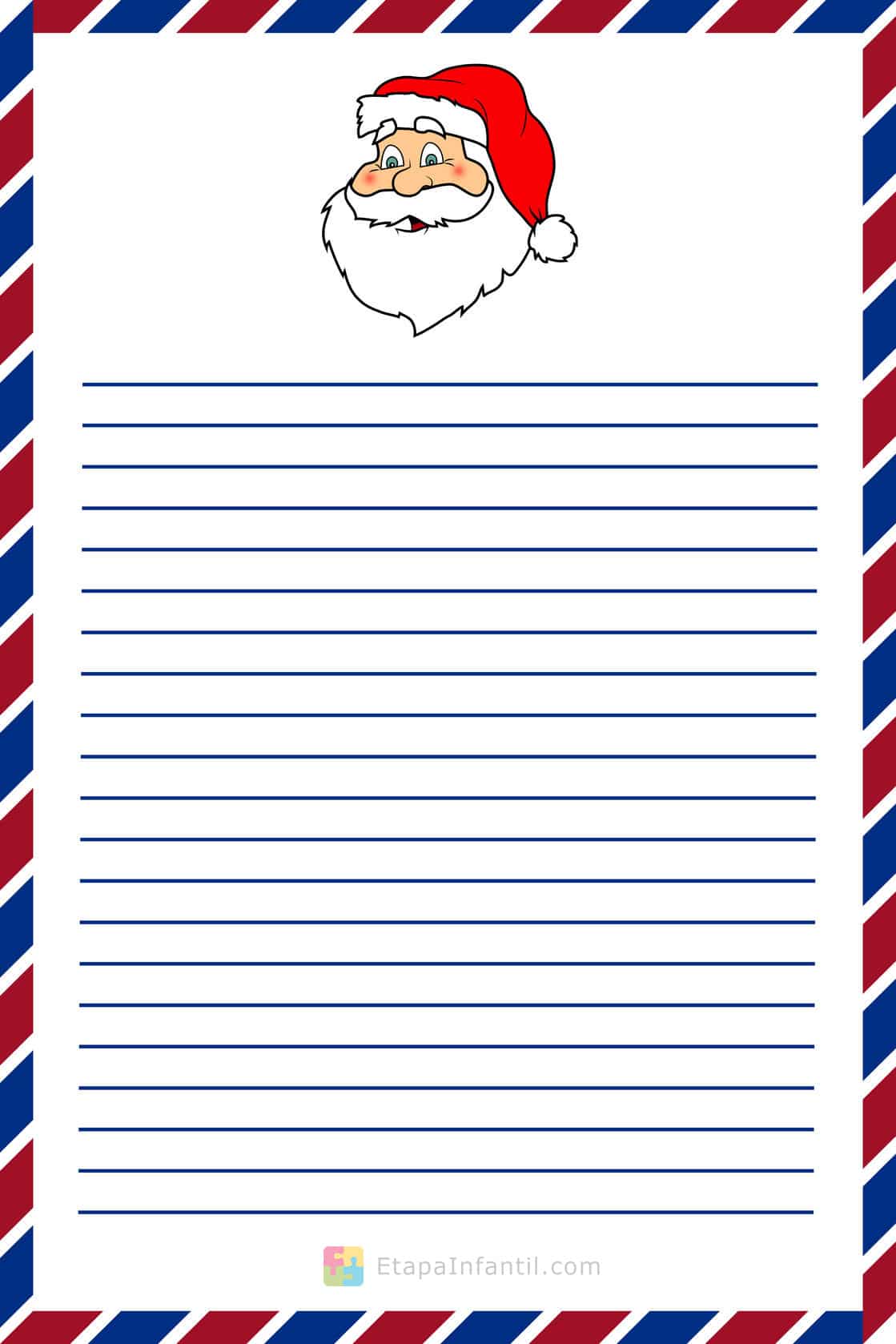 Carta a Papa Noel para imprimir