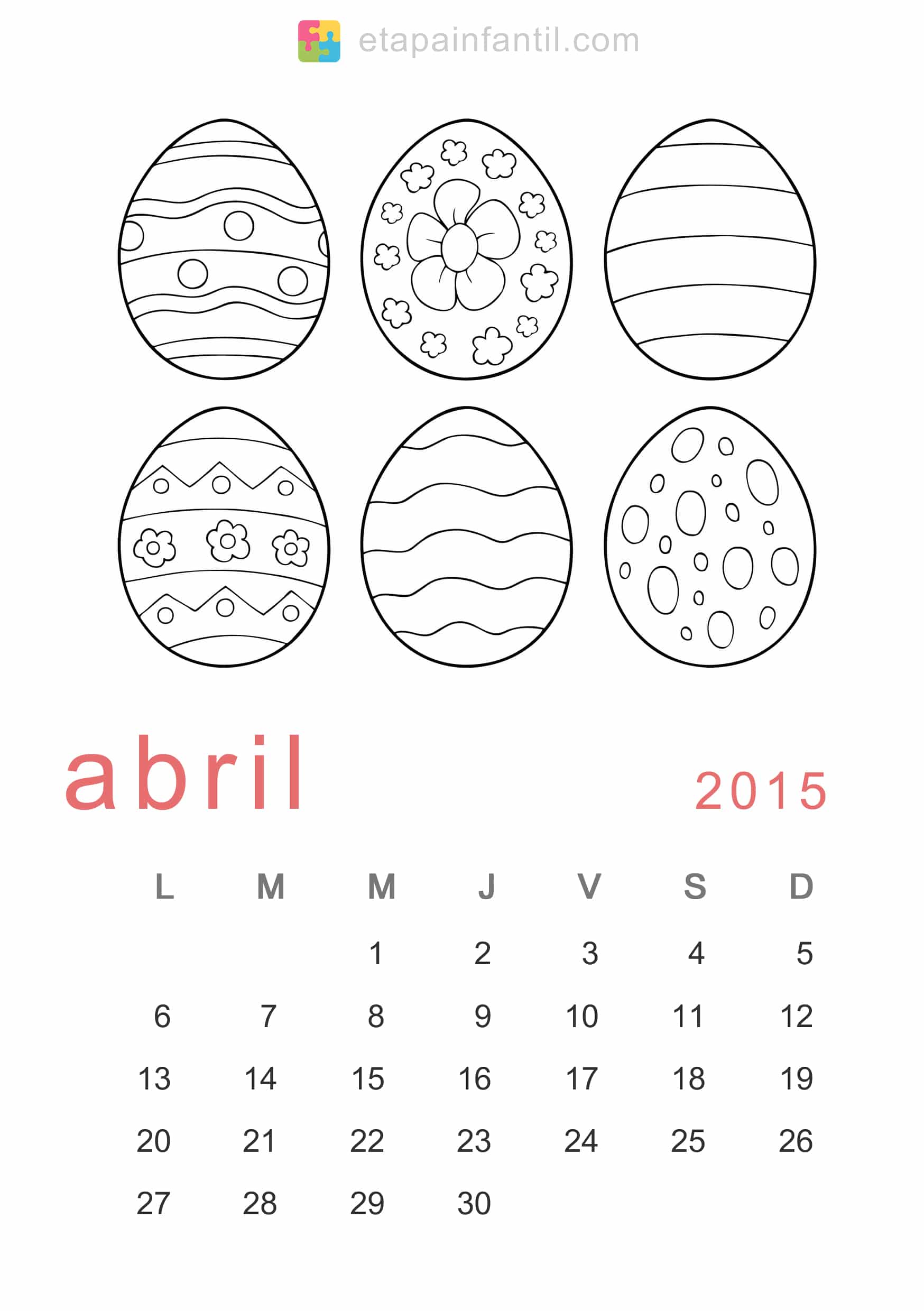 imprimir calendario 2015