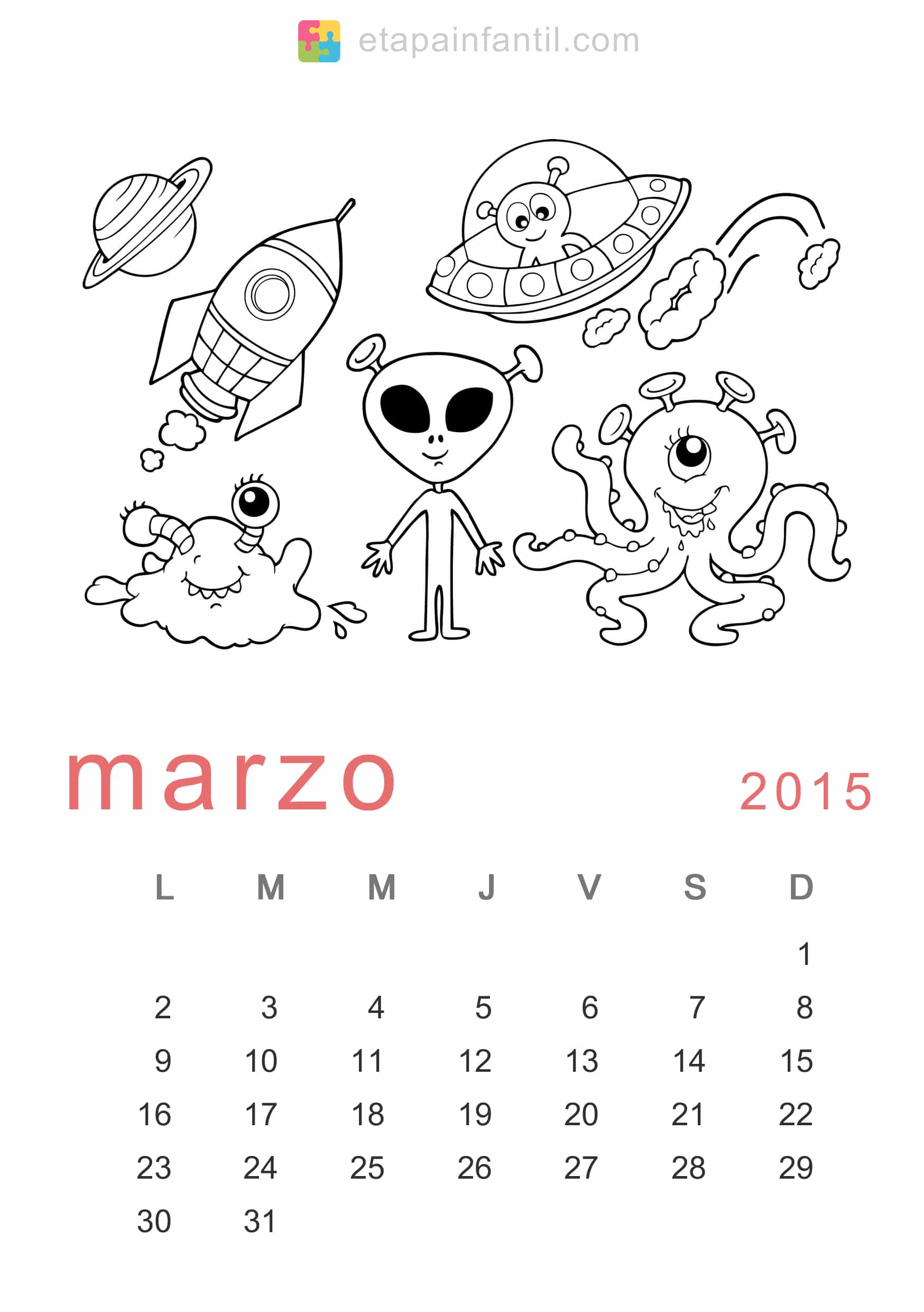 calendario diciembre 2015 para imprimir