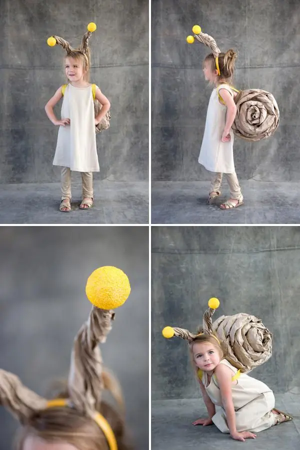 Disfraz infantil de caracol para niña