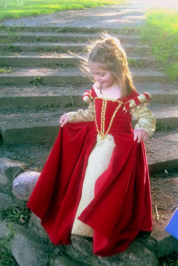 Disfraz dama medieval niña