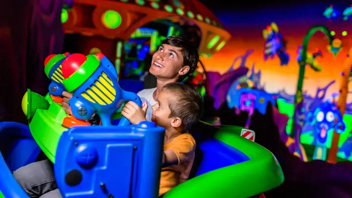 Buzz Lightyear en parque de atracciones Magic Kingdom, en Orlando, Florida