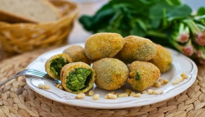 Receta de verduras Croquetas de espinacas y piñones