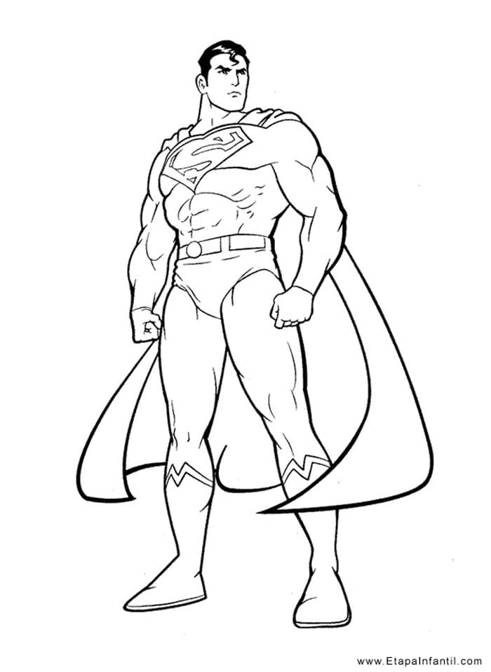 Dibujo para imprimir y colorear Superman