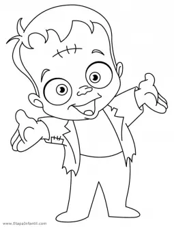 Dibujo de Frankenstein para colorear en Halloween