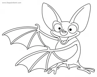 Dibujo de Murciélago para imprimir y colorear en Halloween
