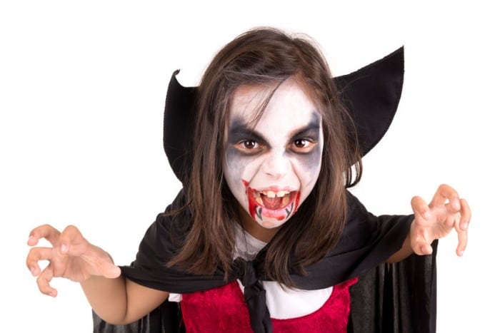 Disfraz casero de vampiro niño y niña para Halloween