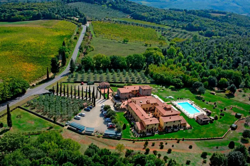 Hotel Casolare Le Terre Rosse, en San Gimignano, Toscana, Italia