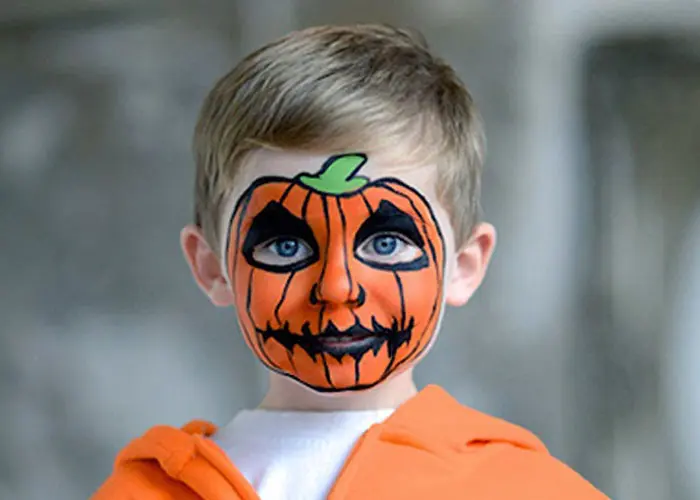 Maquillaje de Calabaza niño para Halloween