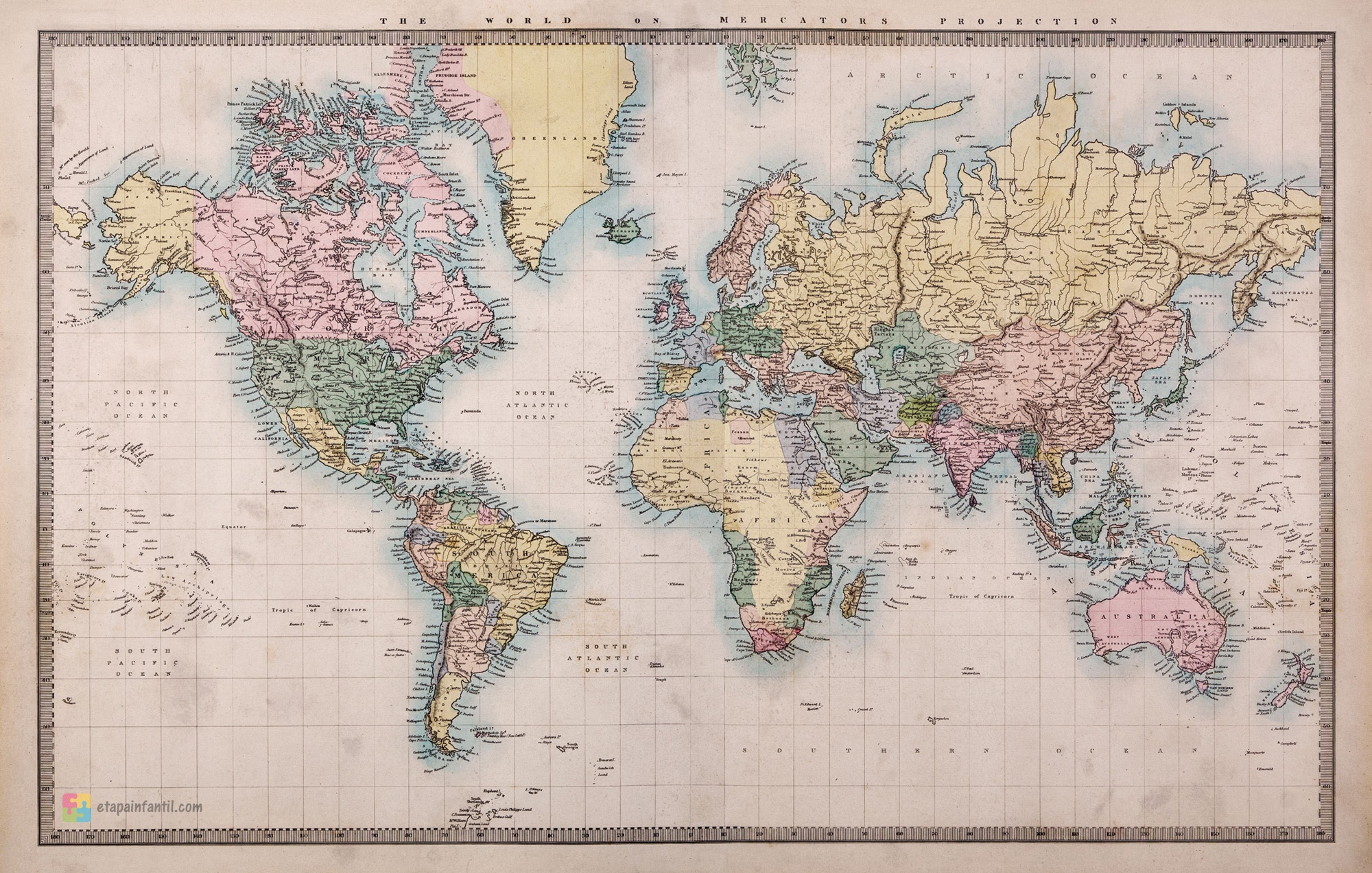 Carte du monde à gratter | Les surprises de Brigitte