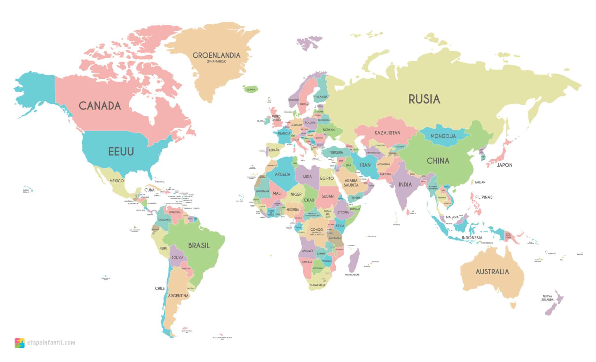 Mapamundi: Los 7 mapamundis temáticos más utilizados para imprimir