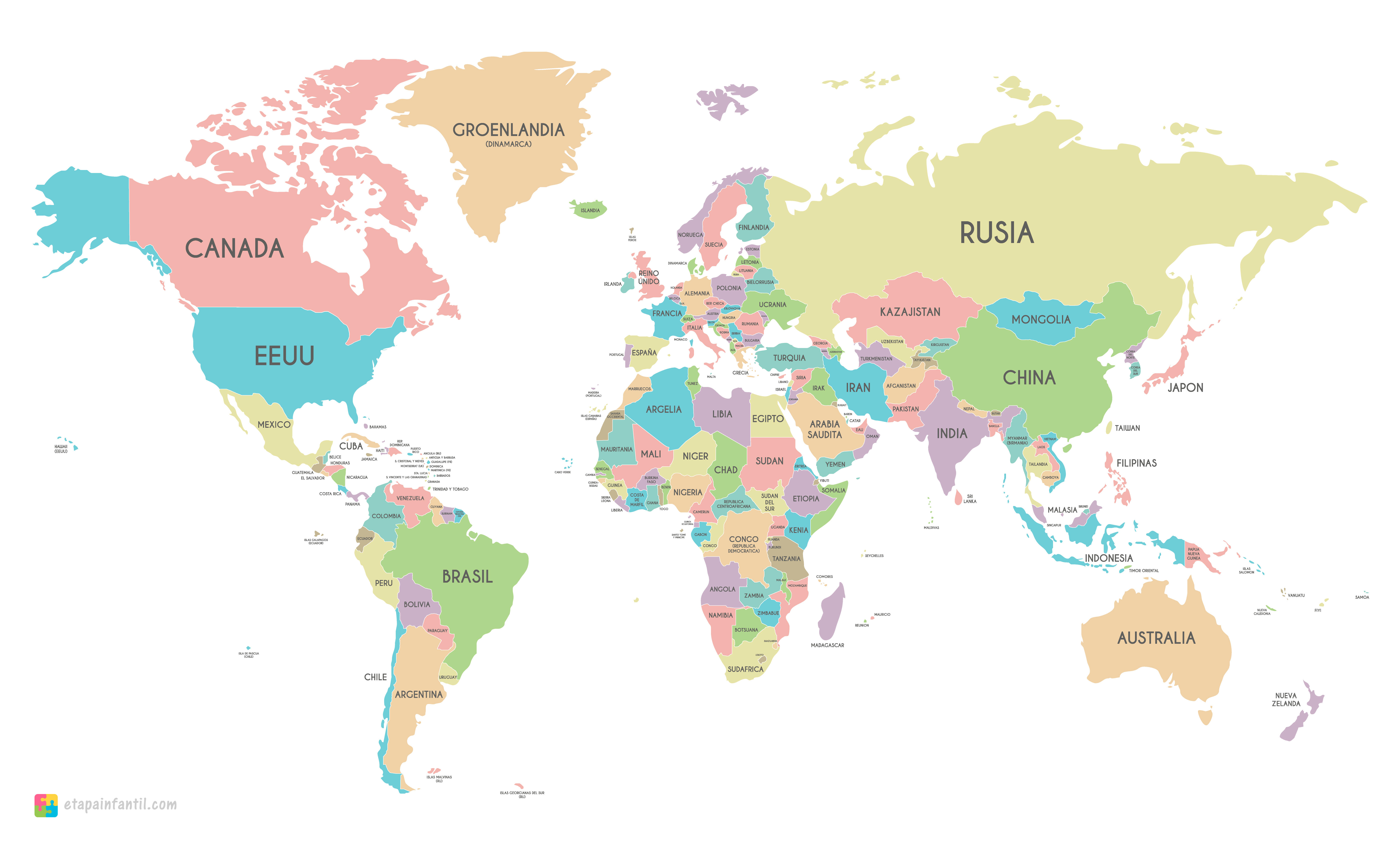 Mapamundi Los 7 Mapas Del Mundo Temáticos Más Utilizados Para Imprimir