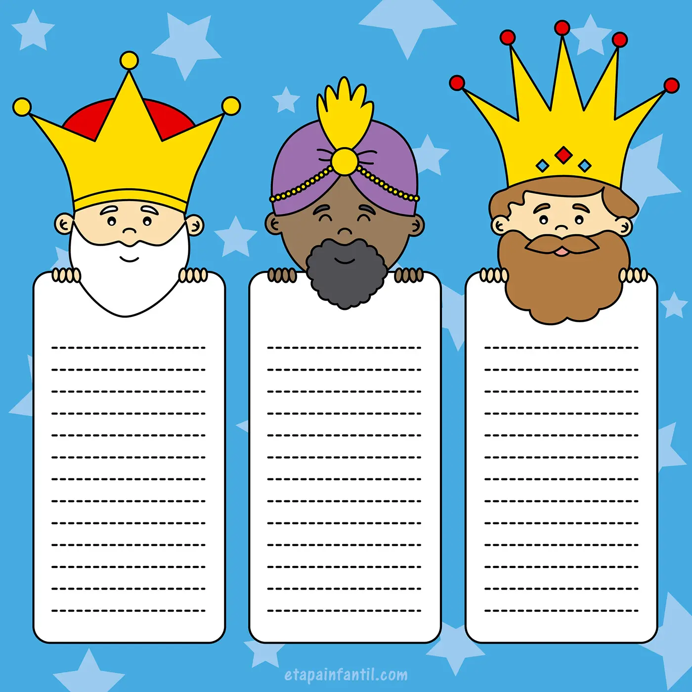 Carta de los Reyes Magos: 5 modelos gratis para imprimir y rellenar - Etapa  Infantil