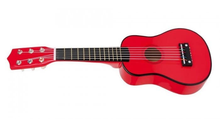 Instrumento musical para niños Guitarra de madera roja