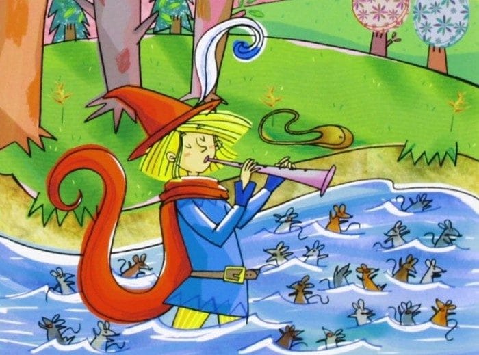 Resultado de imagen para el flautista de hamelin ilustracion