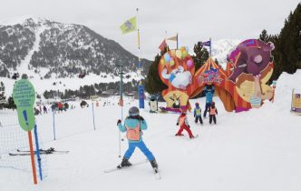 Estación de esquí para niños