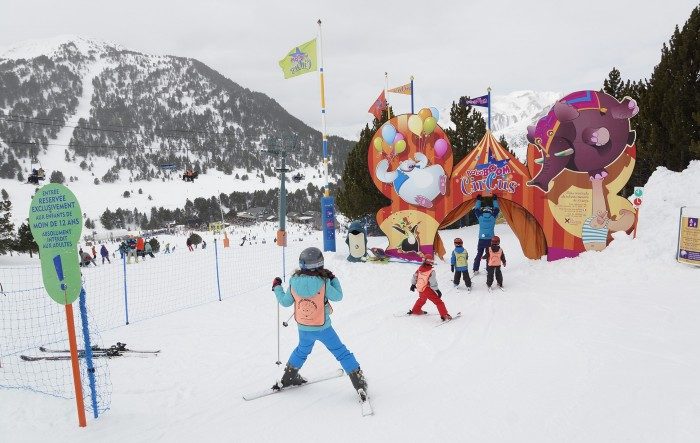 Estación de esquí para niños