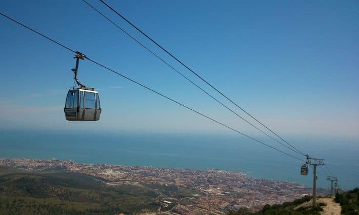 Teleférico en Málaga