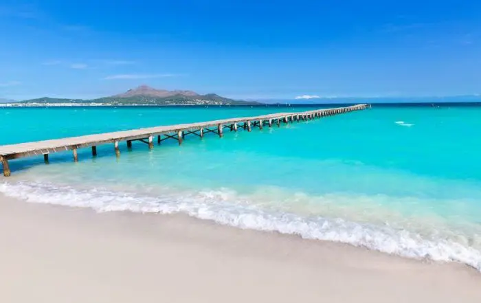 Playa de Alcudia, en Alcúdia, Mallorca