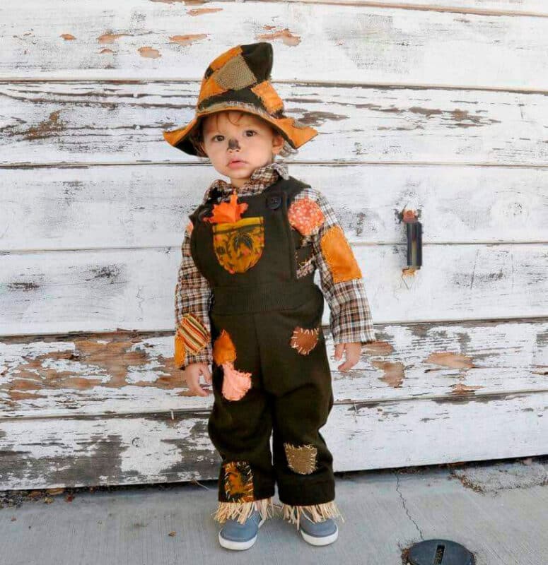 Disfraz casero de espantapájaros niño y niña para Halloween