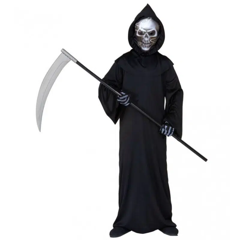 Disfraz casero de la muerte niño y niña para Halloween