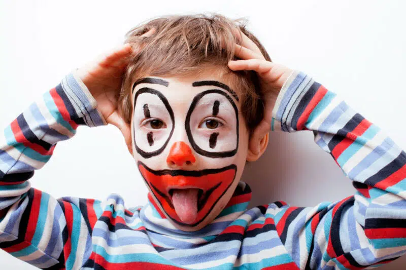 Maquillaje de payaso niño para Halloween