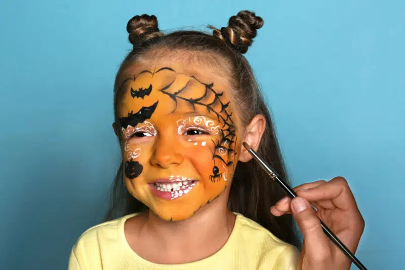 Maquillaje de Halloween para niñas y niños blanco casero Maquillaje de Halloween para niñas y niños