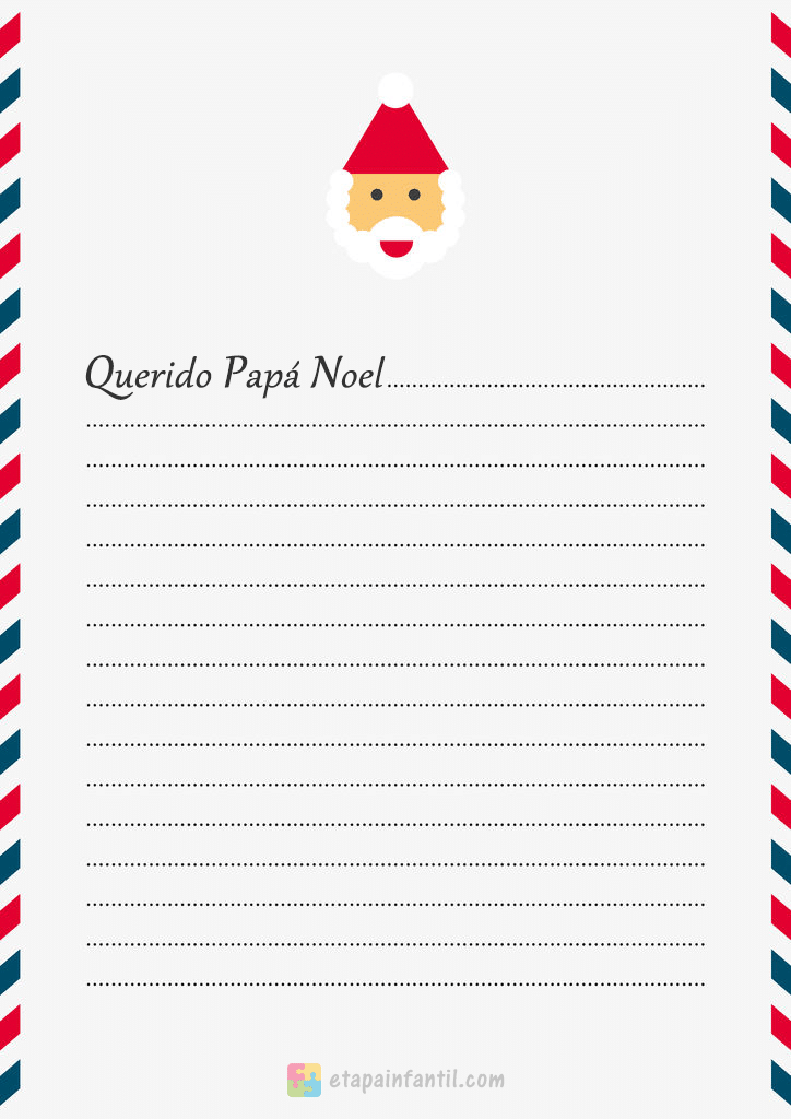 Carta clásica a Papá Noel gratis