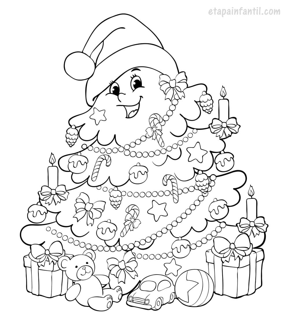 falta Preescolar pluma 10 dibujos de Navidad para colorear - Etapa Infantil