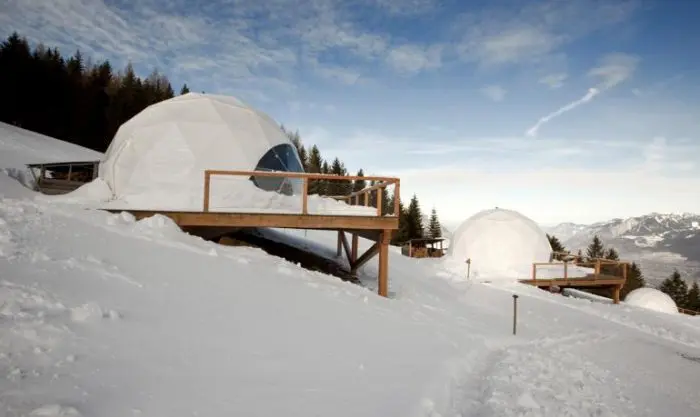 Hotel Whitepod, en Suiza en Navidad