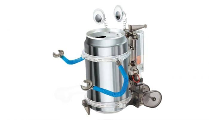 Juguete ecológico infantil Kit robot reciclado móvil