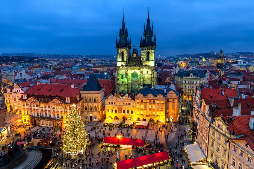 Ciudad bonita Navidad