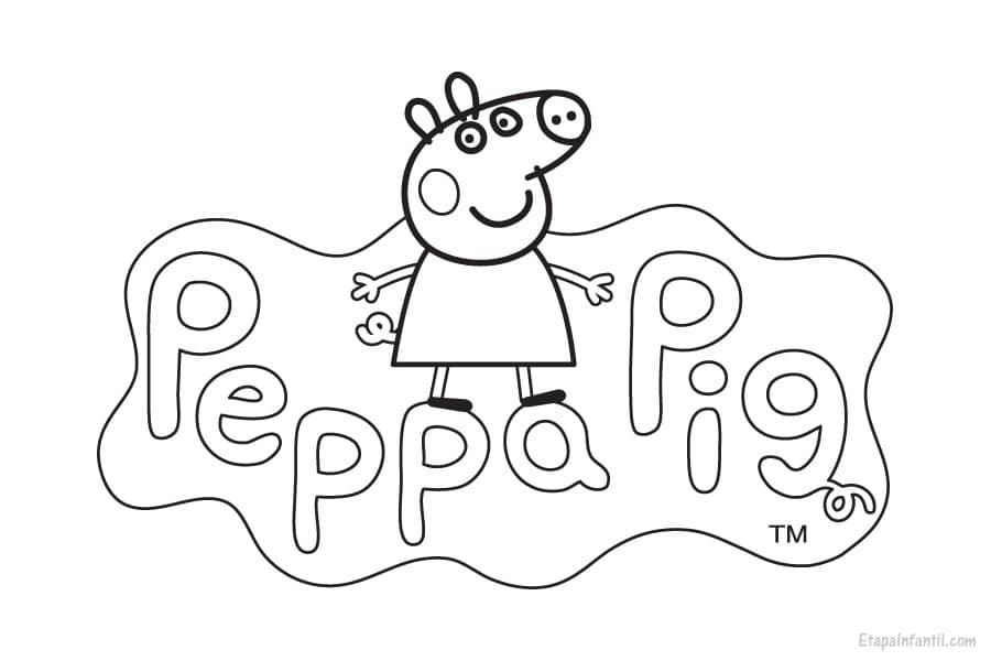 dibujo peppa pig para colorear