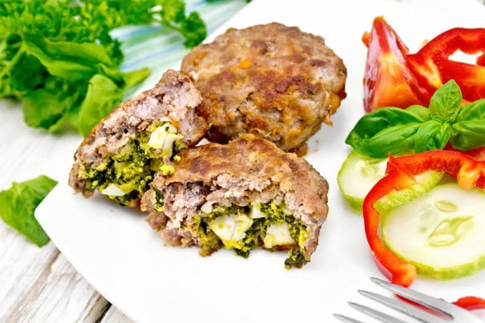 Receta Hamburguesas de carne picada y espinacas