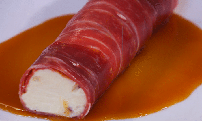 Receta rápida y fácil de Canelón de jamón ibérico