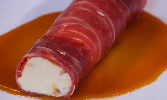 Receta rápida y fácil de Canelón de jamón ibérico