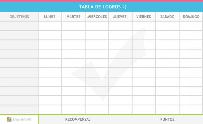 Tablas de incentivos para imprimir