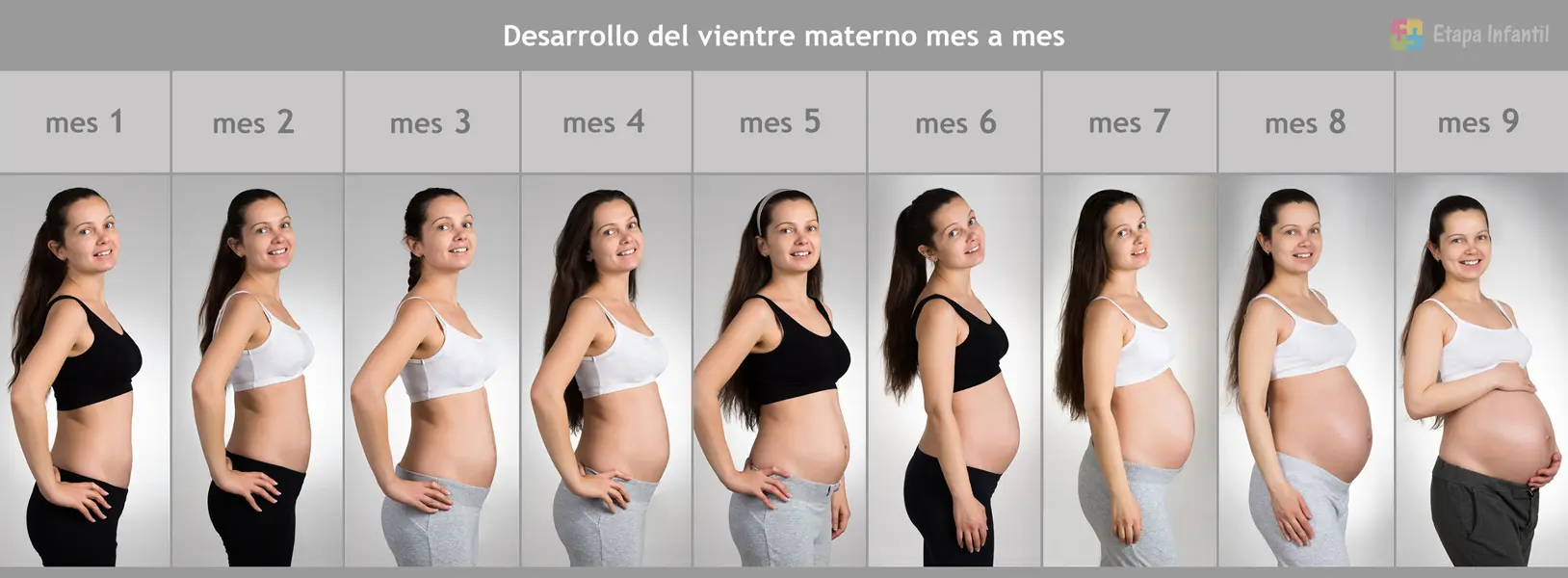 recomendar Tierras altas demasiado Mes a mes: ¿Cómo crece la barriga durante el embarazo? - Etapa Infantil