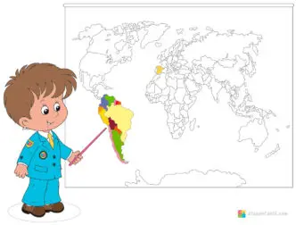 mapamundi colorear