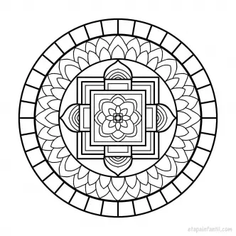 Mandalas faciles imprimir colorear niños
