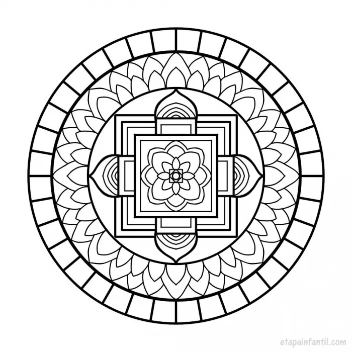 Mandalas faciles imprimir colorear niños