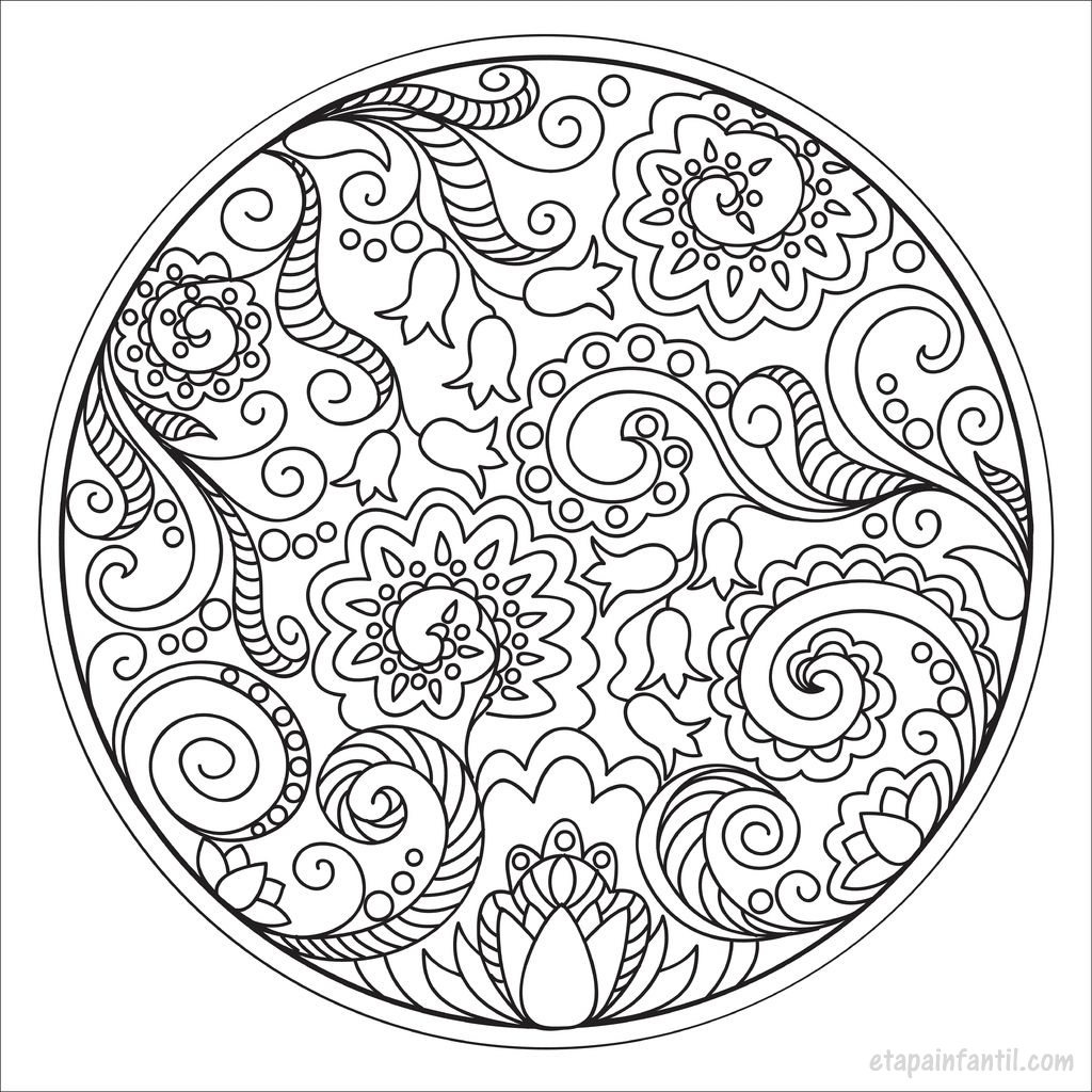 Mandalas para imprimir y colorear: Beneficios para los niños - Etapa  Infantil