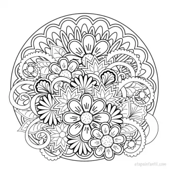 Mandalas imprimir colorear adultos niños