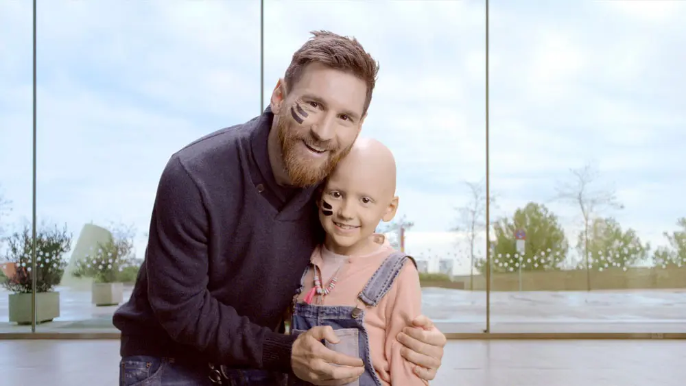 messi hospital niños cáncer