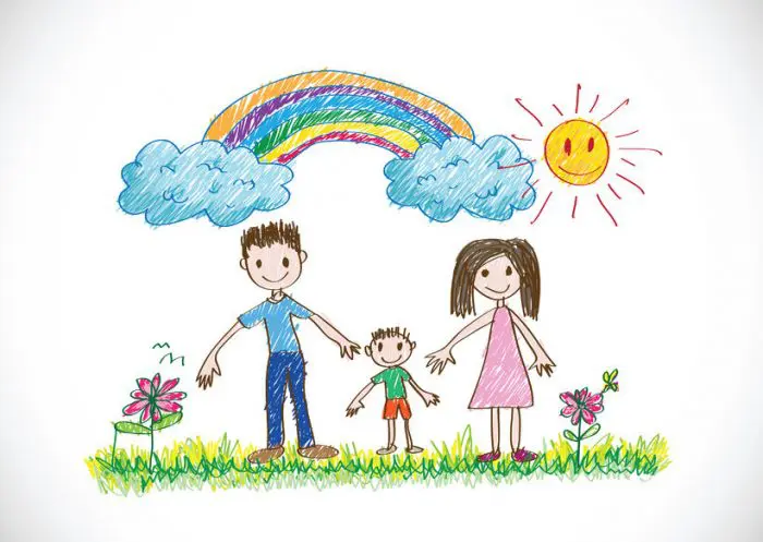dibujo familia