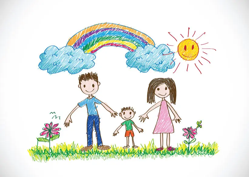 dibujo familia