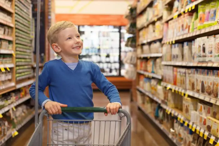 De compras con los niños