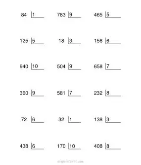 fichas divisiones 6