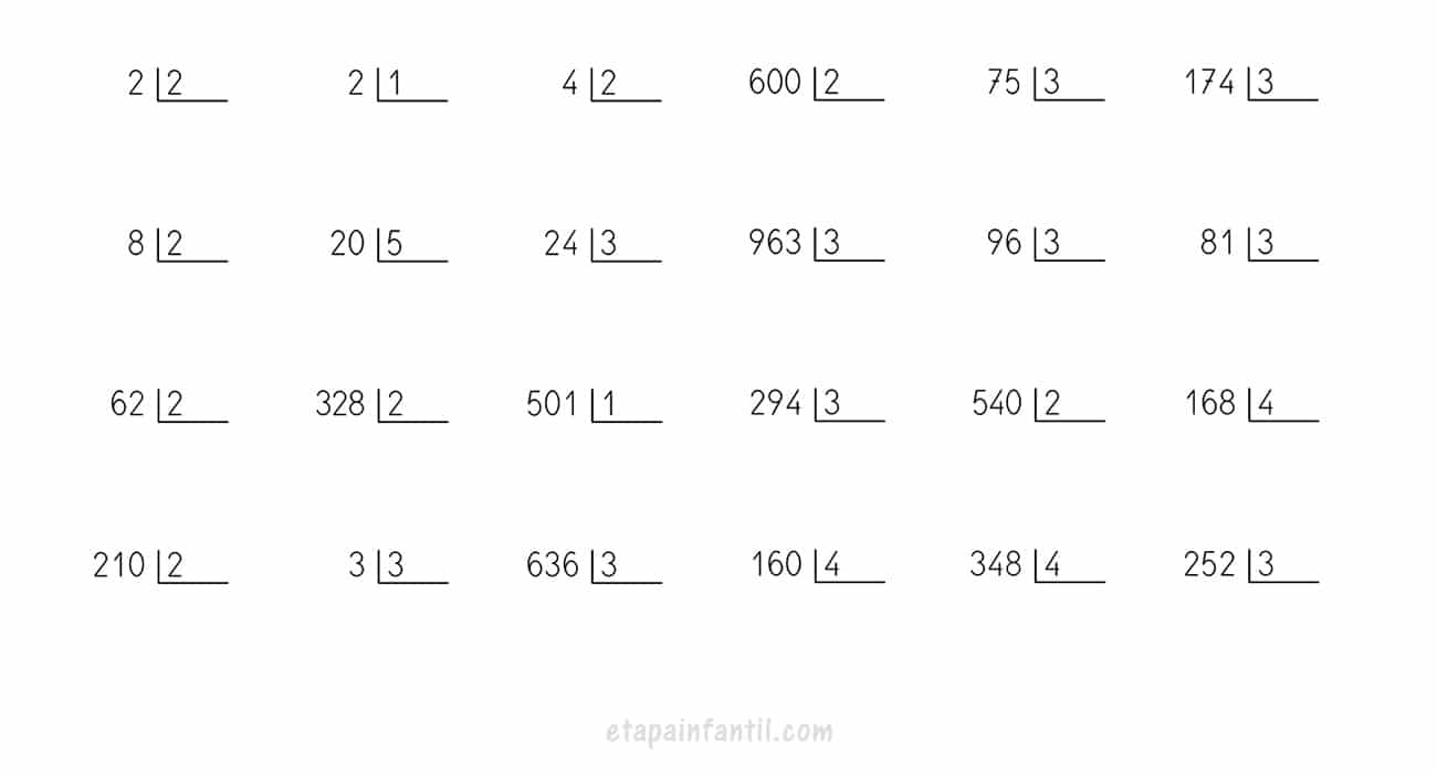 Ejercicios De Divisiones Por Dos Y Tres Cifras Para Imprimir Imagui 1724