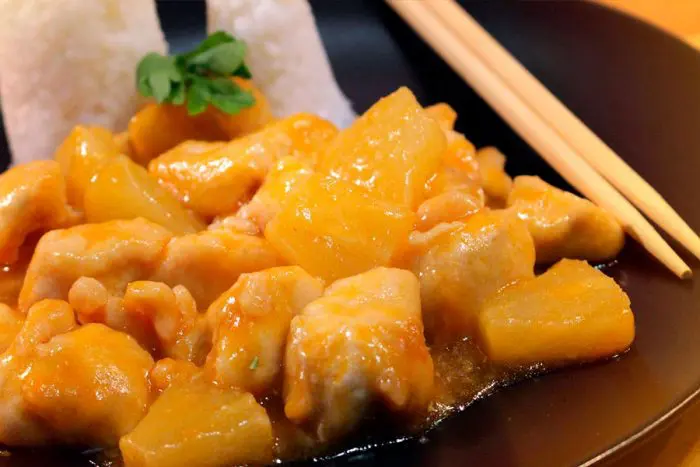 Receta Pollo con piña